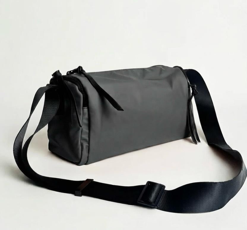 Men’s Grey Crossbody Shoulder Bag Waterproof Casual Messenger Travel Sling Bag
