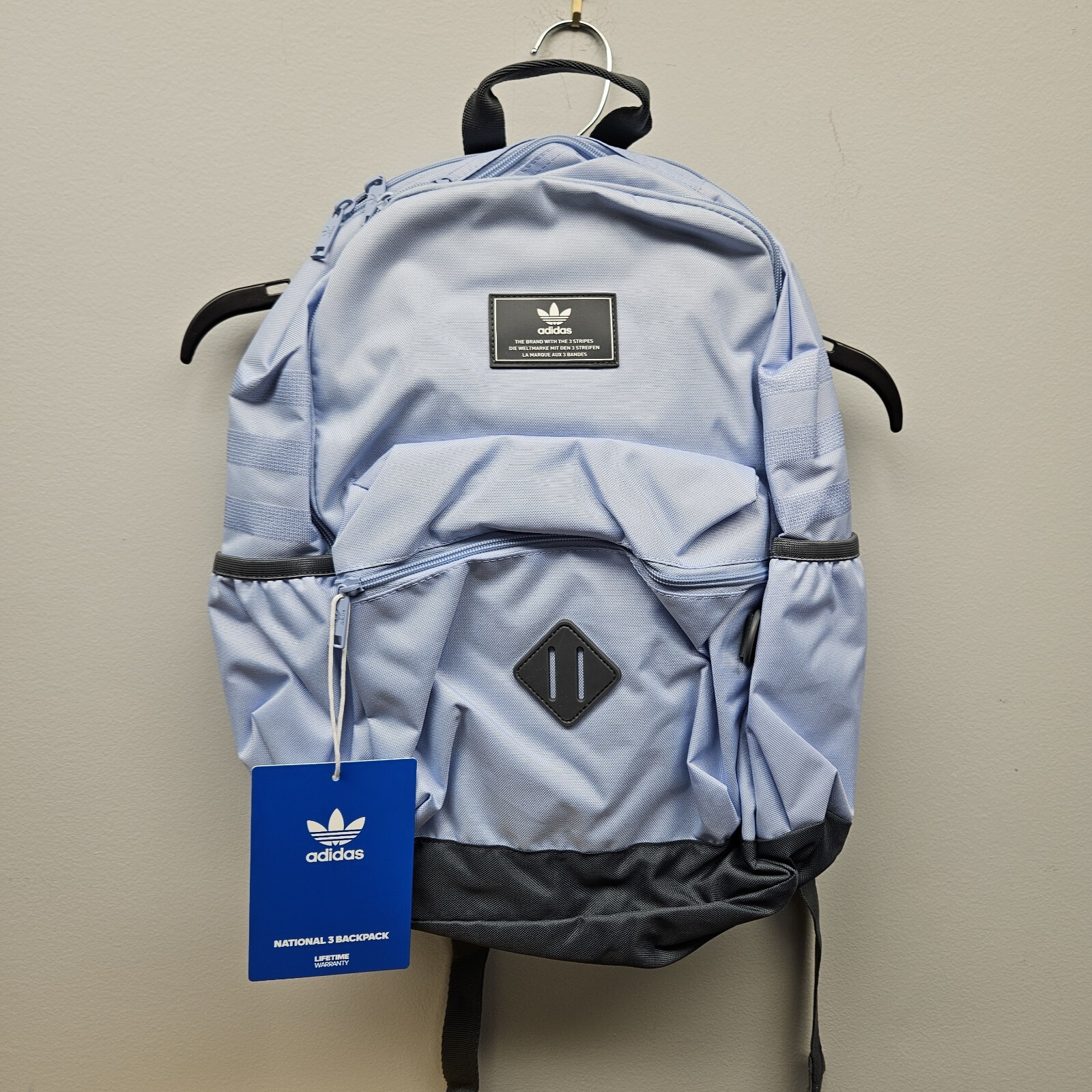 Adidas National 3 Backpack ‘Light Blue’ School/Work – GC1192 – New With Tags