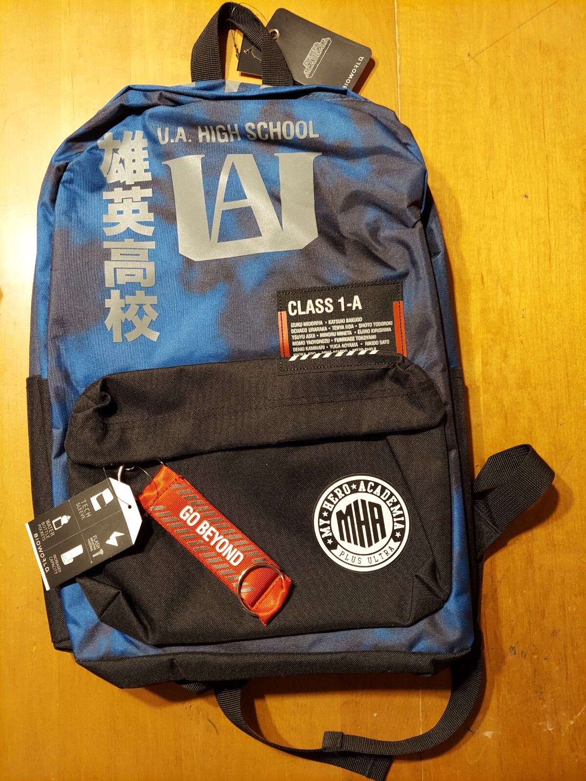 My Hero Academia Blue Wash Class 1-A Anime Plus Ultra Backpack Bookbag Bioworld