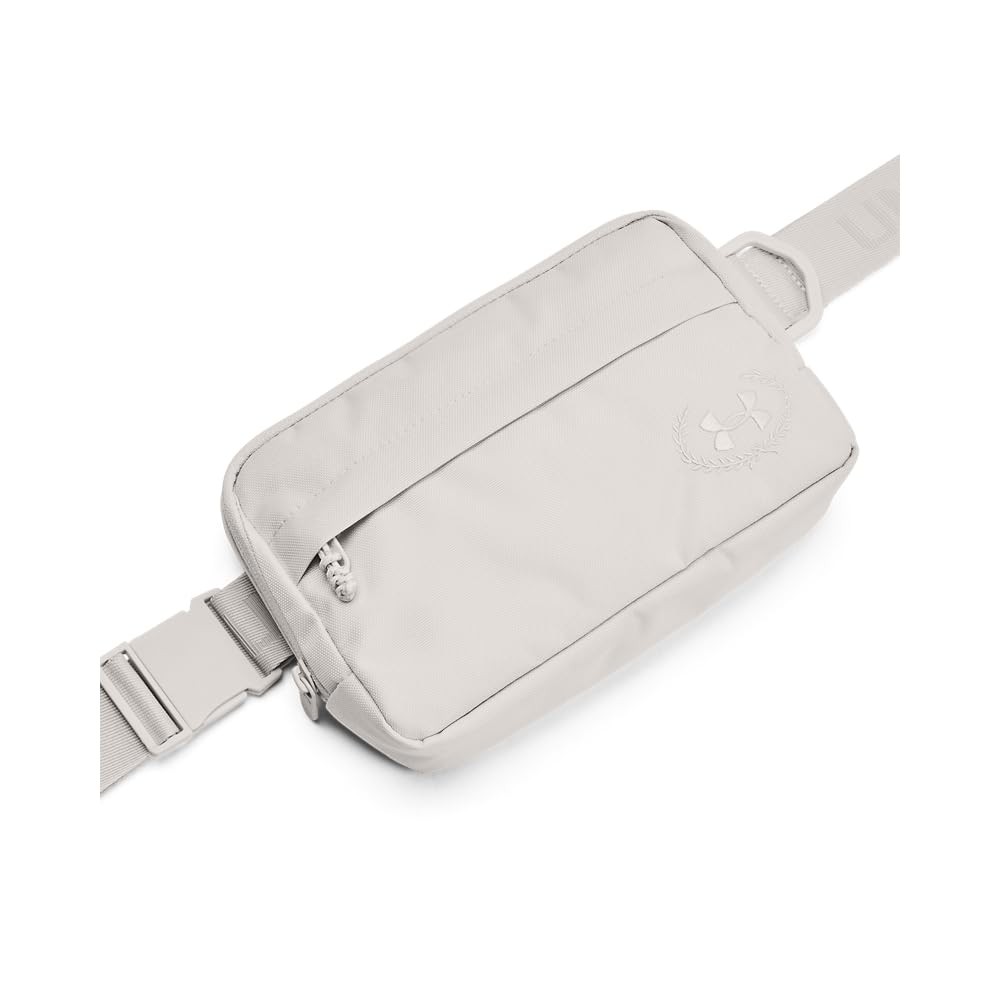 Under Armour Unisex-Adult Loudon Crossbody Waist Bag, White Clay / Metallic Gold