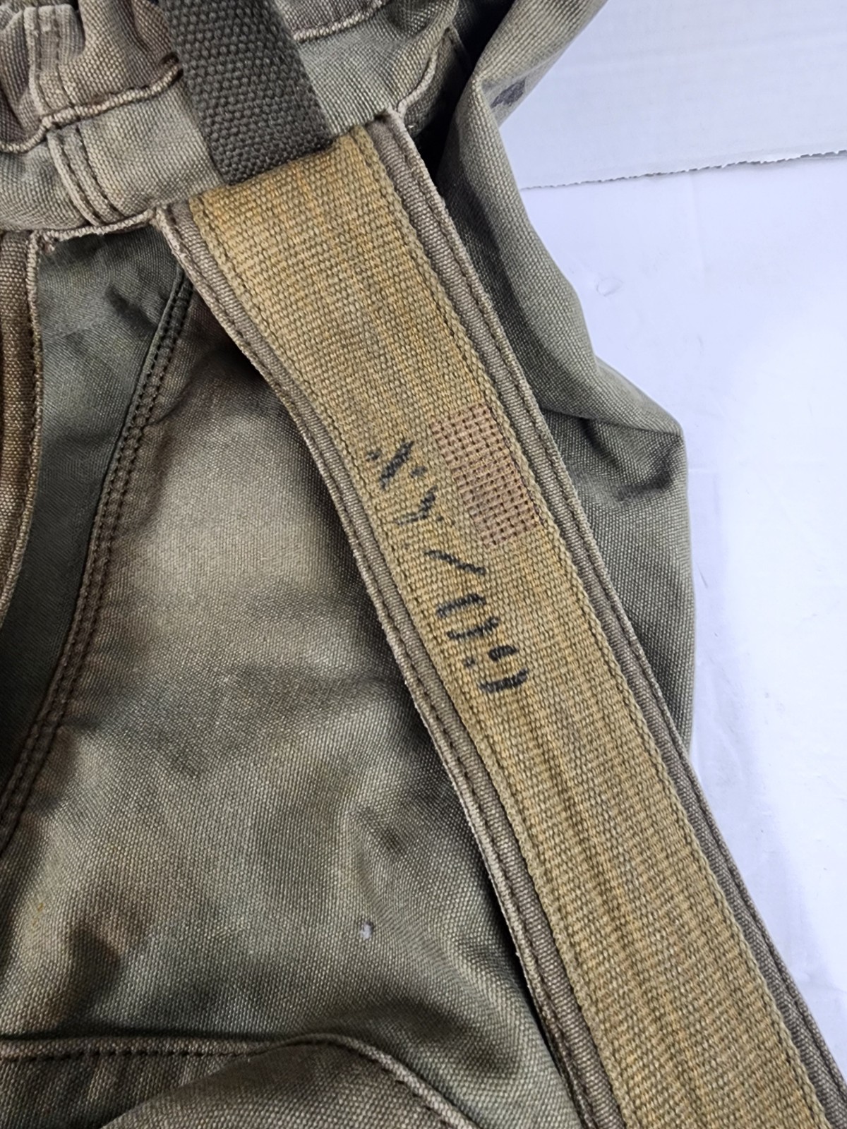 Vtg Y2K American Eagle Olive Green Canvas Military Duffel Bag Backpack Rucksack