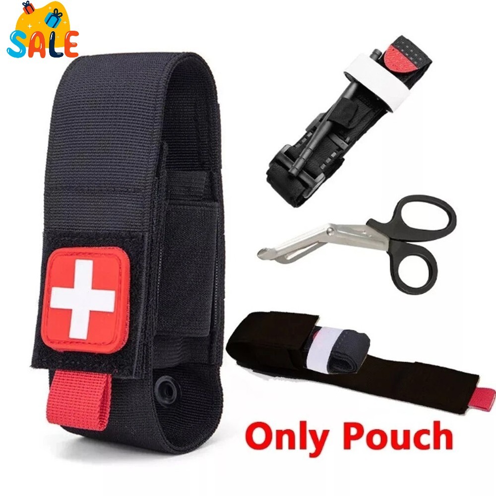Tactical Molle First Aid Kit Outdoor Medical Nylon Waist Pack Small Black Pouch