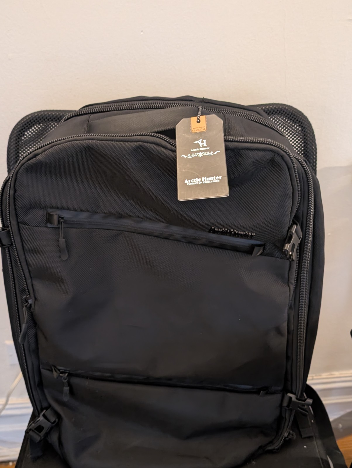 ARCTIC HUNTER Black Backpack Laptop Bag Business Travel School Comfort