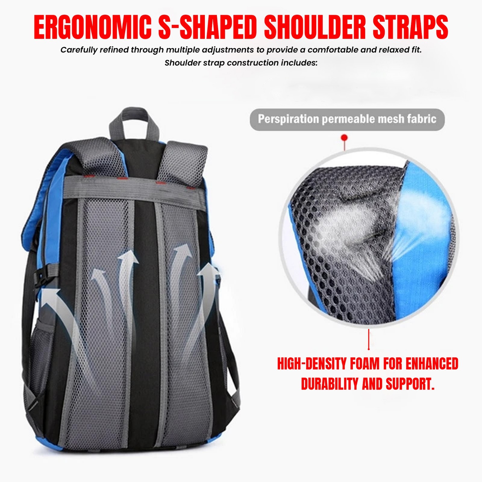 Large Travel Backpack Rucksack Camping Hiking Bag Outdoor Travel Bag 40L