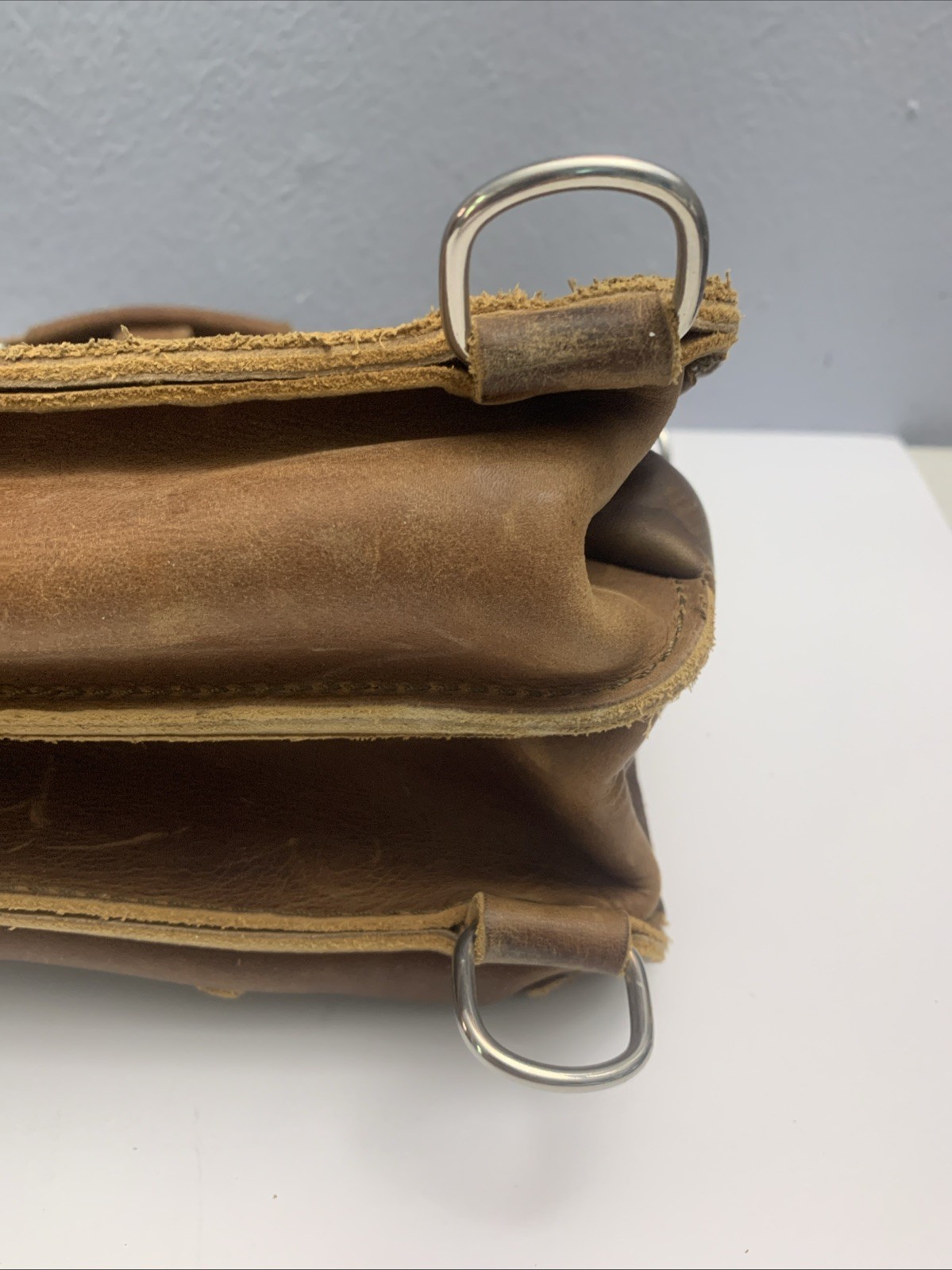 Saddleback Brown Leather Classic Large Briefcase 14 In H Front Pockets