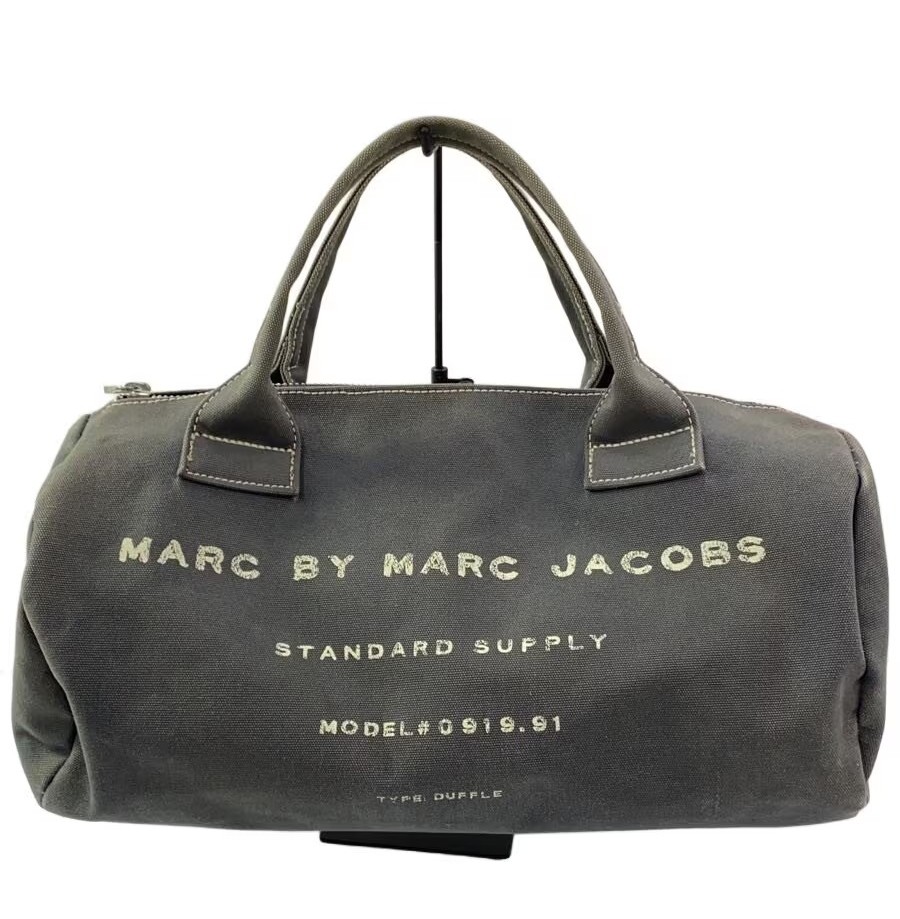 MARC BY MARC JACOBS Boston bag Gray Black Canvas Men Handbag Duffle