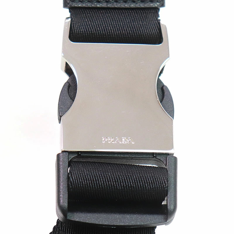 PRADA Tesuto Nylon Belt Bag Triangle Logo Saffiano Leather Mimetico Khaki