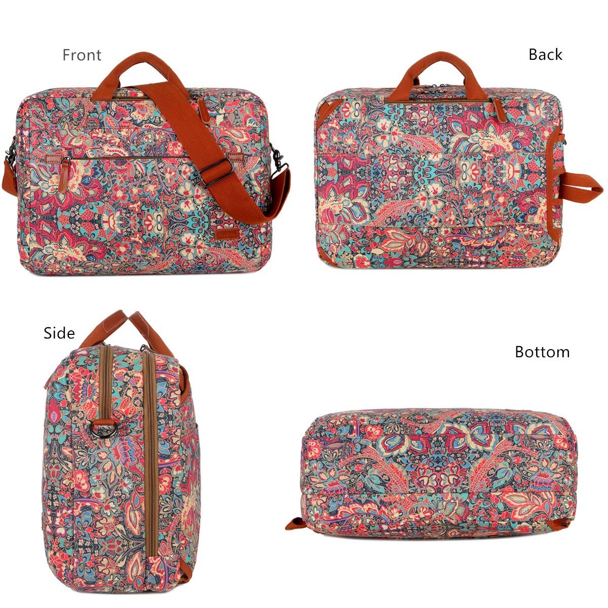 Large Convertible Backpack 17 Inch Laptop Bag Case Briefcase Travel Outdoor b…