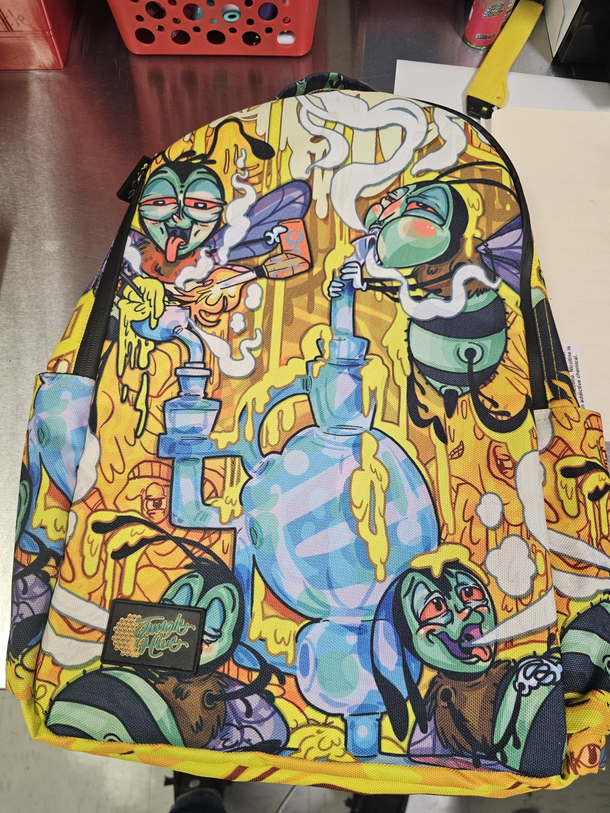 NEW JUNGLE HIVE Smell Proof Backpack – Stoner Art Design