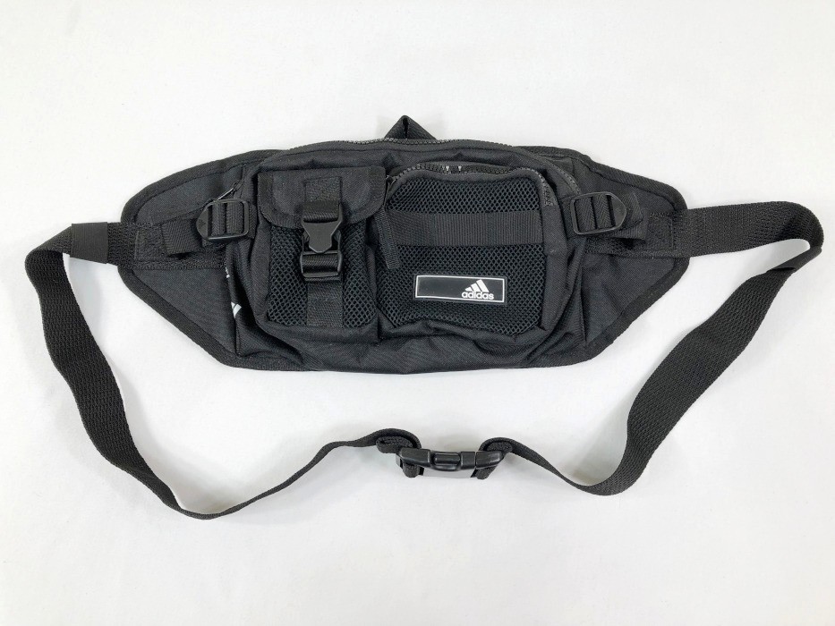 NEW Adidas Amplifier 2 Multipockets Crossbody Bag Black/White Polyester Unisex