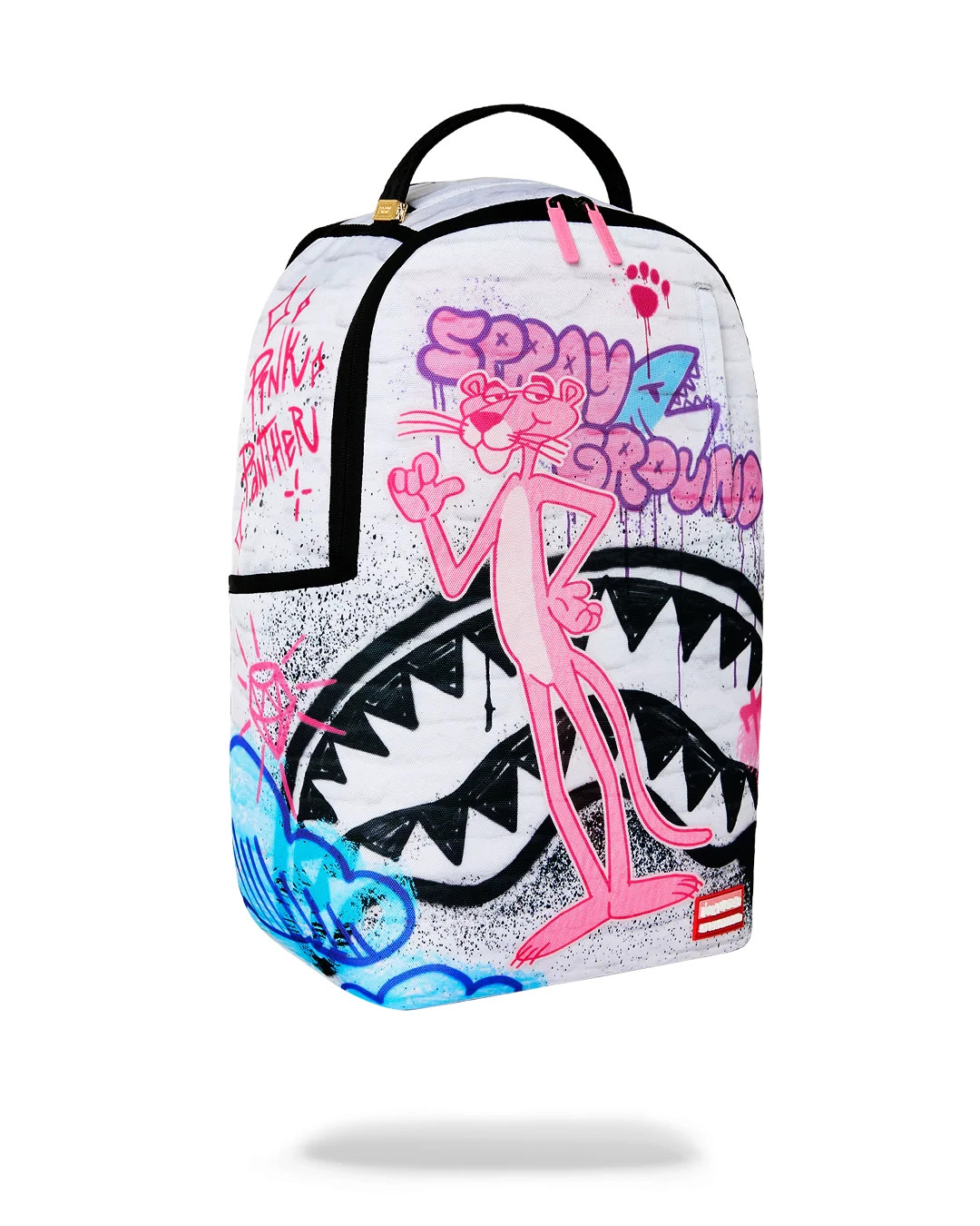 Sprayground Pink Panther HEIST MURAL Backpack🔥New Black Bookbag Kids School Bag