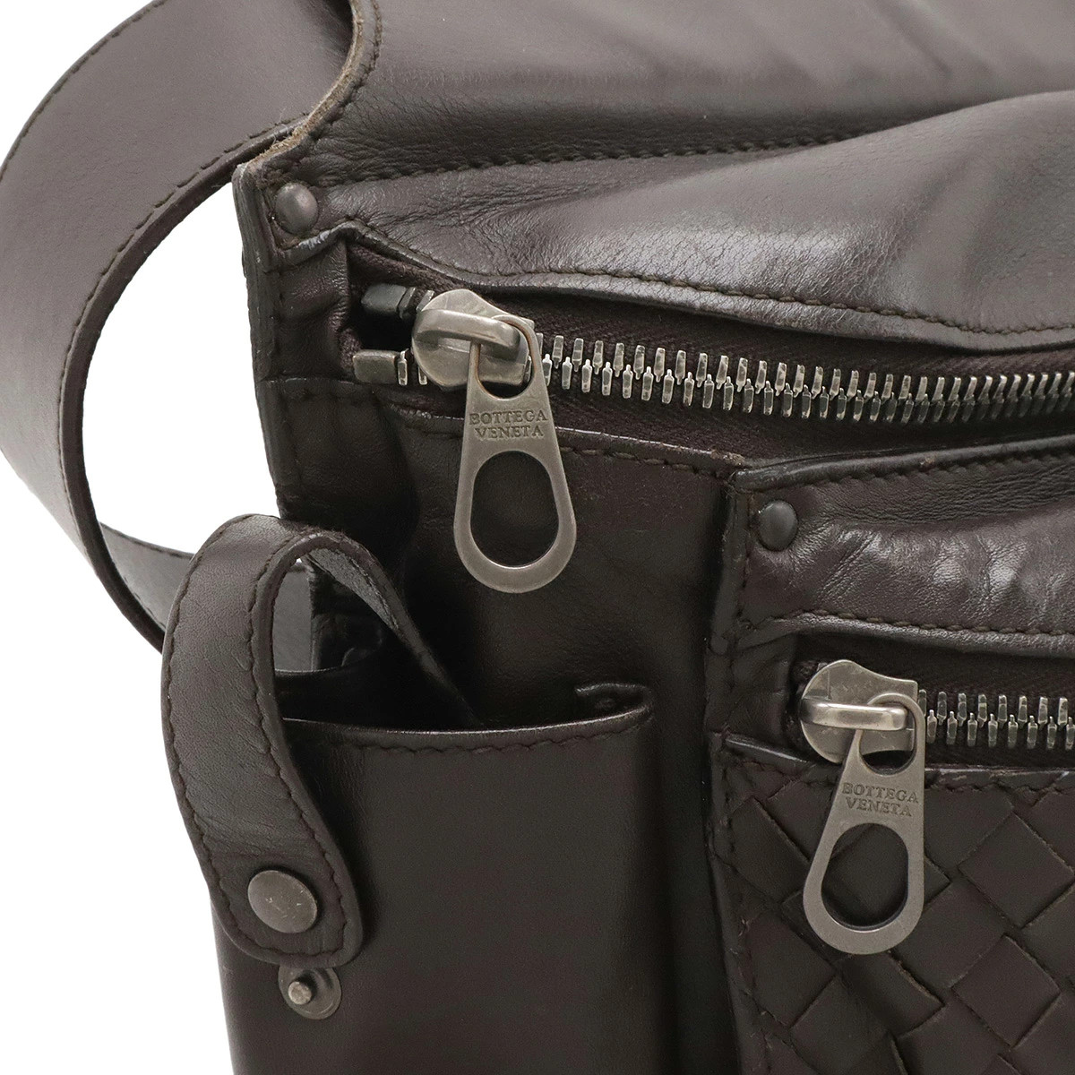 Bottega Veneta Intrecciato Belt Bag Leather Dark