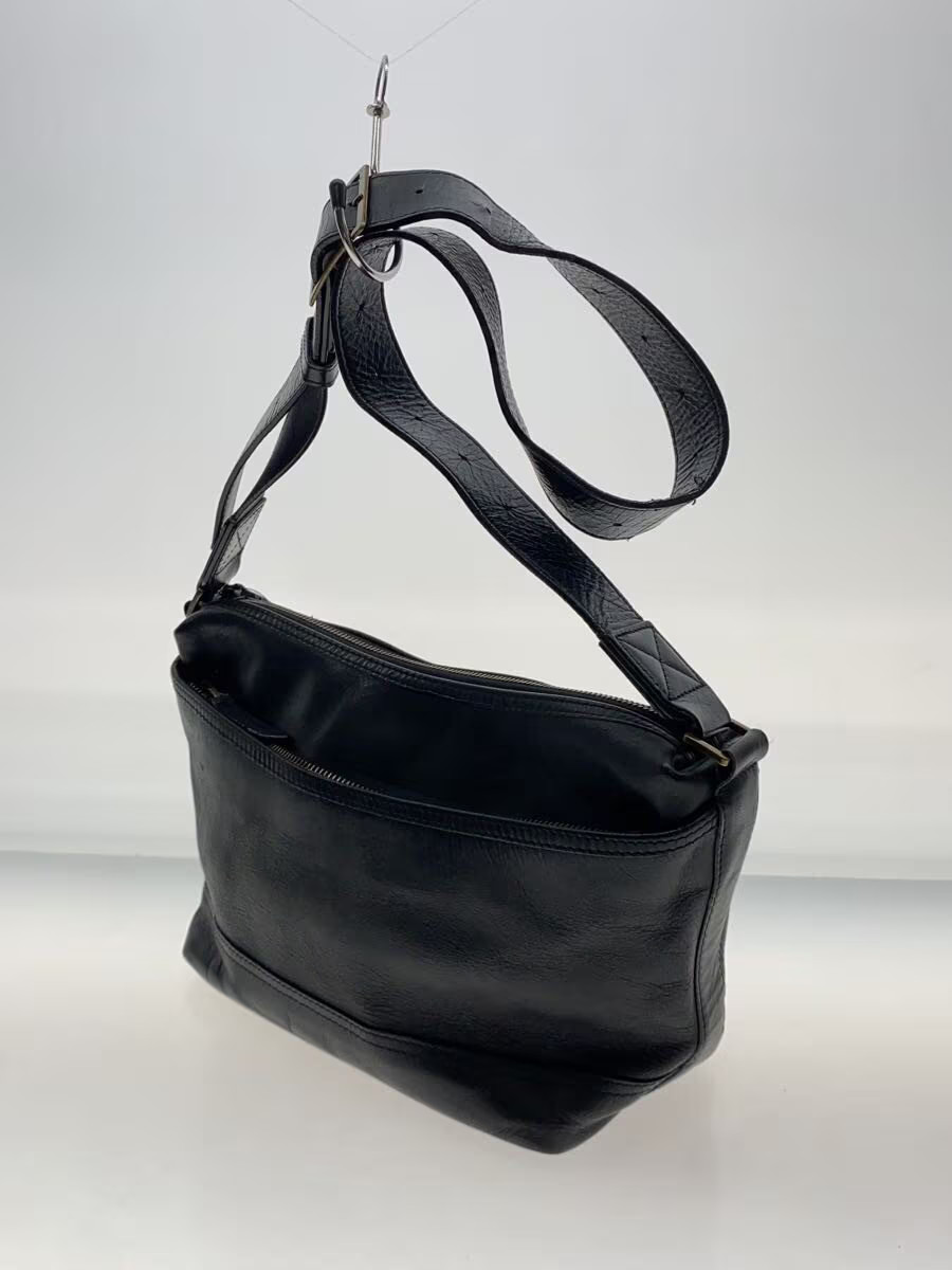 UNITED ARROWS green label relaxing shoulder bag, leather, black, plain