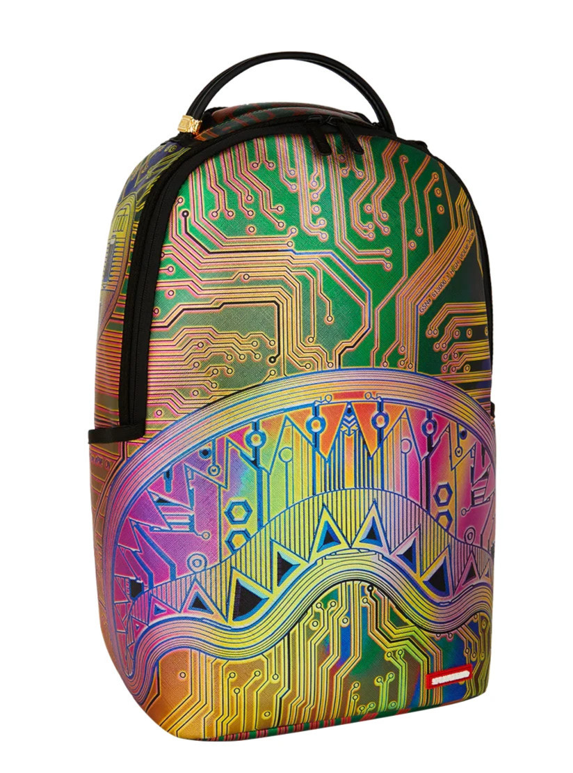 Sprayground Circuit Board Magnetic Backpack🔥New Black Bookbag Large School Bag