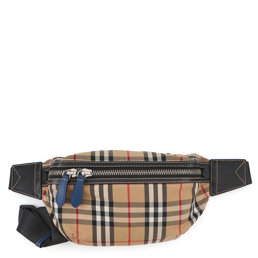 BURBERRY Nova Check Waist Bag Nylon Beige 4074307
