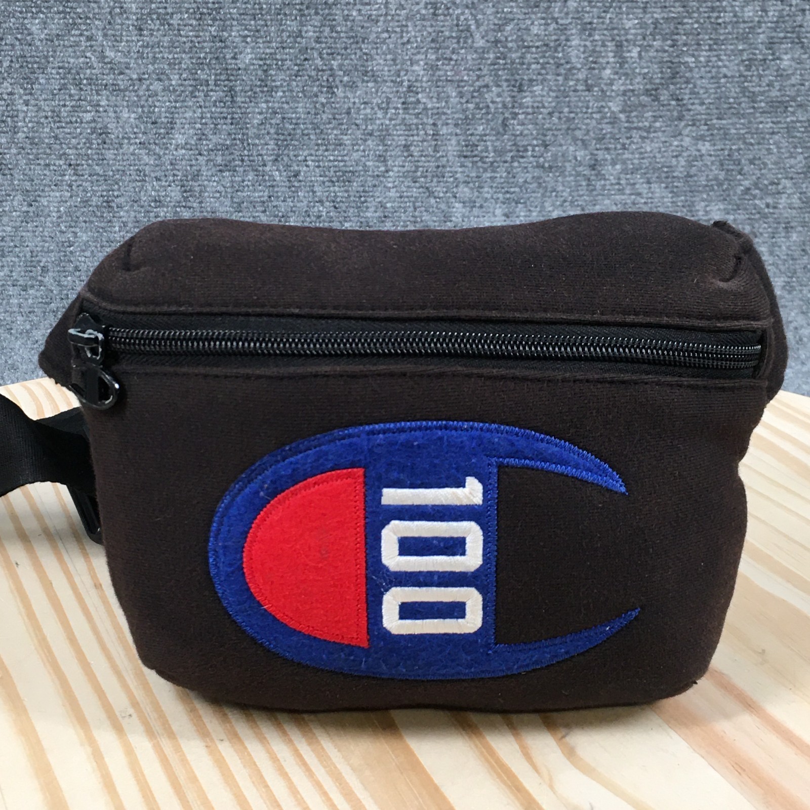 Champion 100th Anniversary Attribute Waist Bag Black Jersey Fleece Fanny Pack