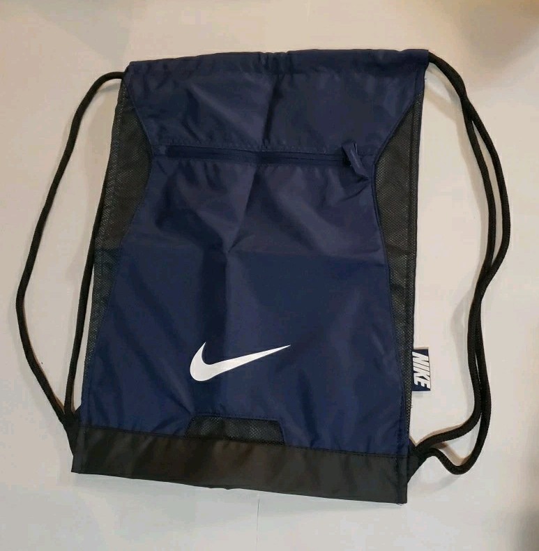Pre-owned Logo Swoosh Dark Blue Draw String Bag Alpha Adapt