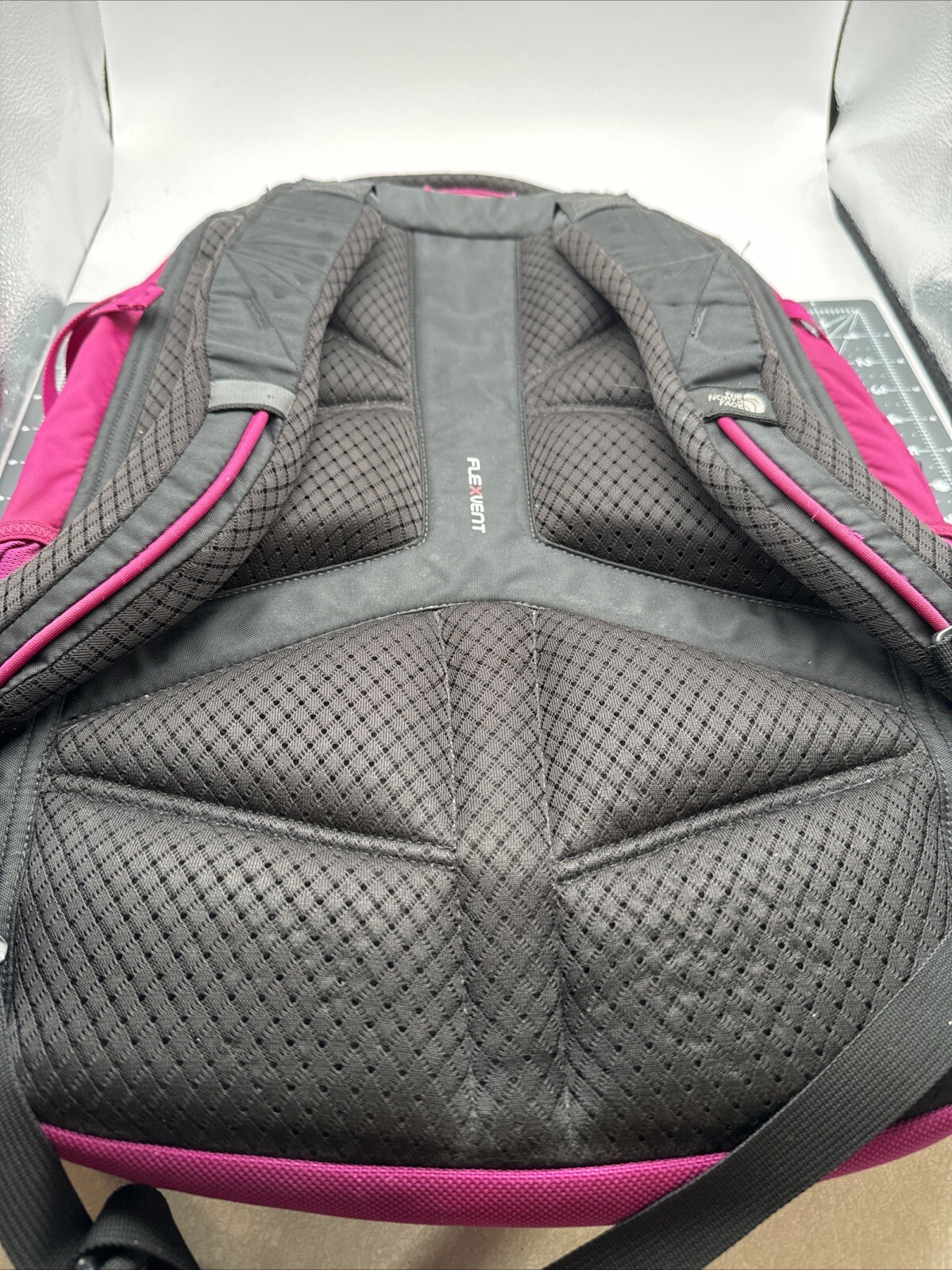 The North Face Backpack Recon Bag Travel School Gym Laptop Black Pink Flex Vent