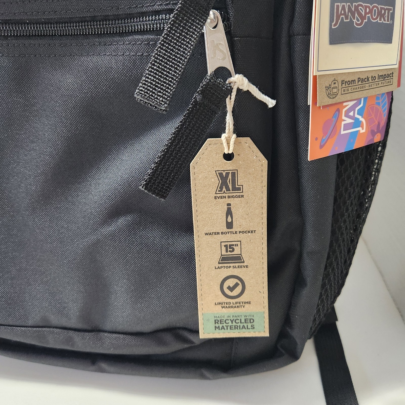JanSport Big Student Backpack Black Minimalist Gorpcore Aesthetic NWT 34L Retro