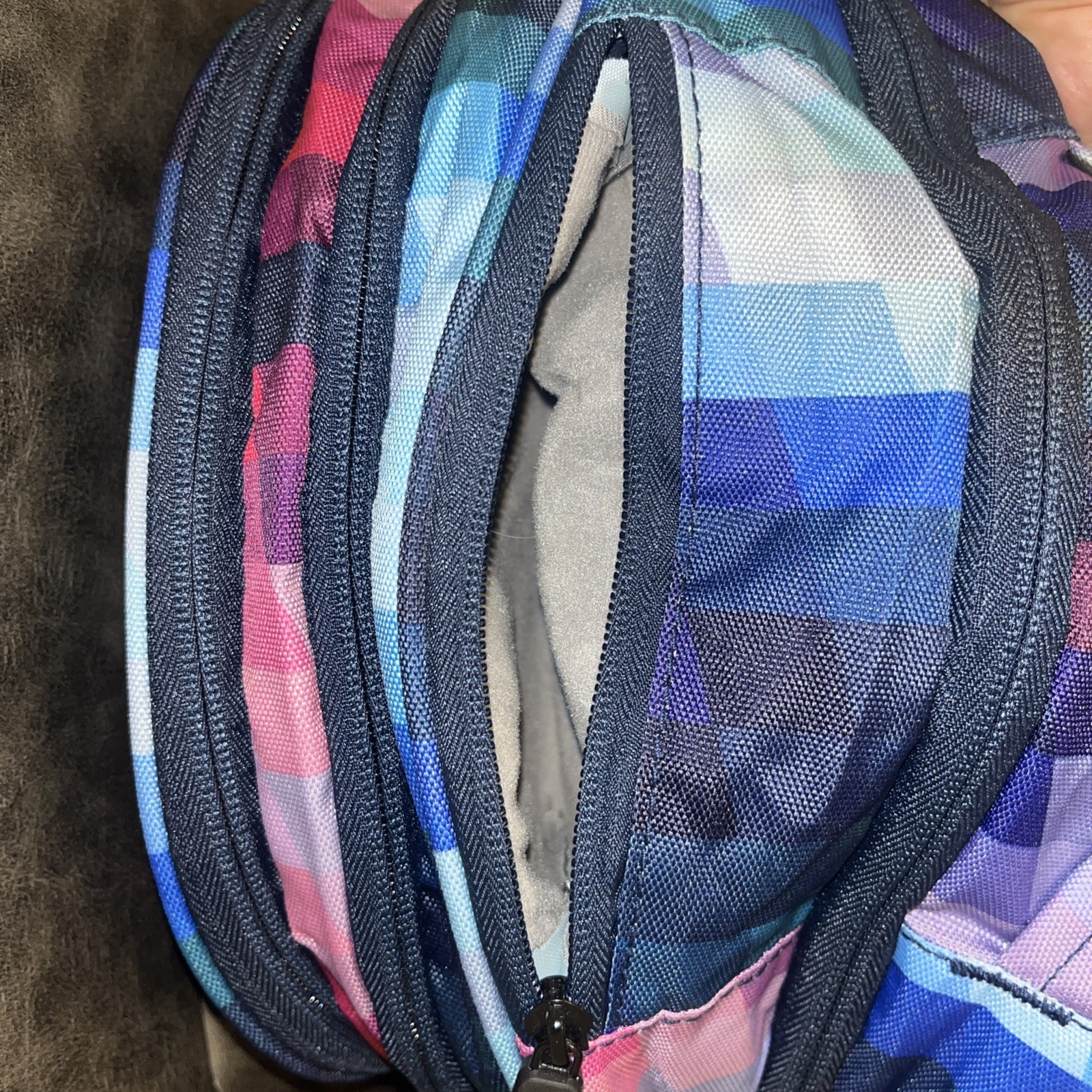NWT OGIO Breaker Kaleidoscope Backpack Laptop Sleeve Geometric Blue Purple Pink