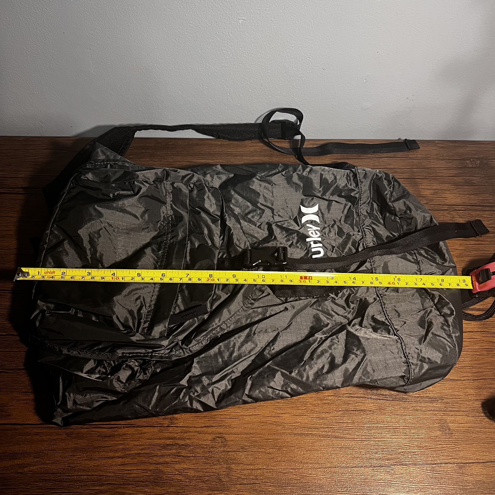 HURLEY PACKABLE BACKPACK MODEL HZQ020048NS 1028 GREY/BLACK