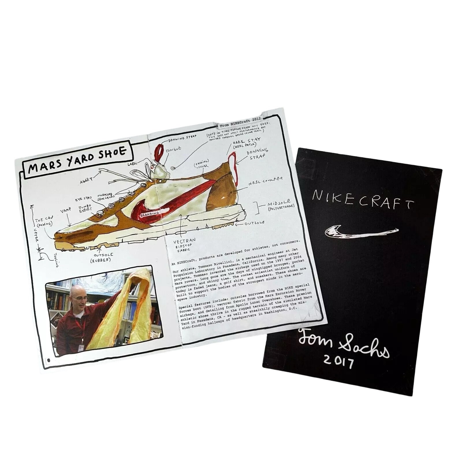 Tom Sachs NikeCraft Mars Yard 2.0 Space Camp OG Authentic Paper Bag and Booklet