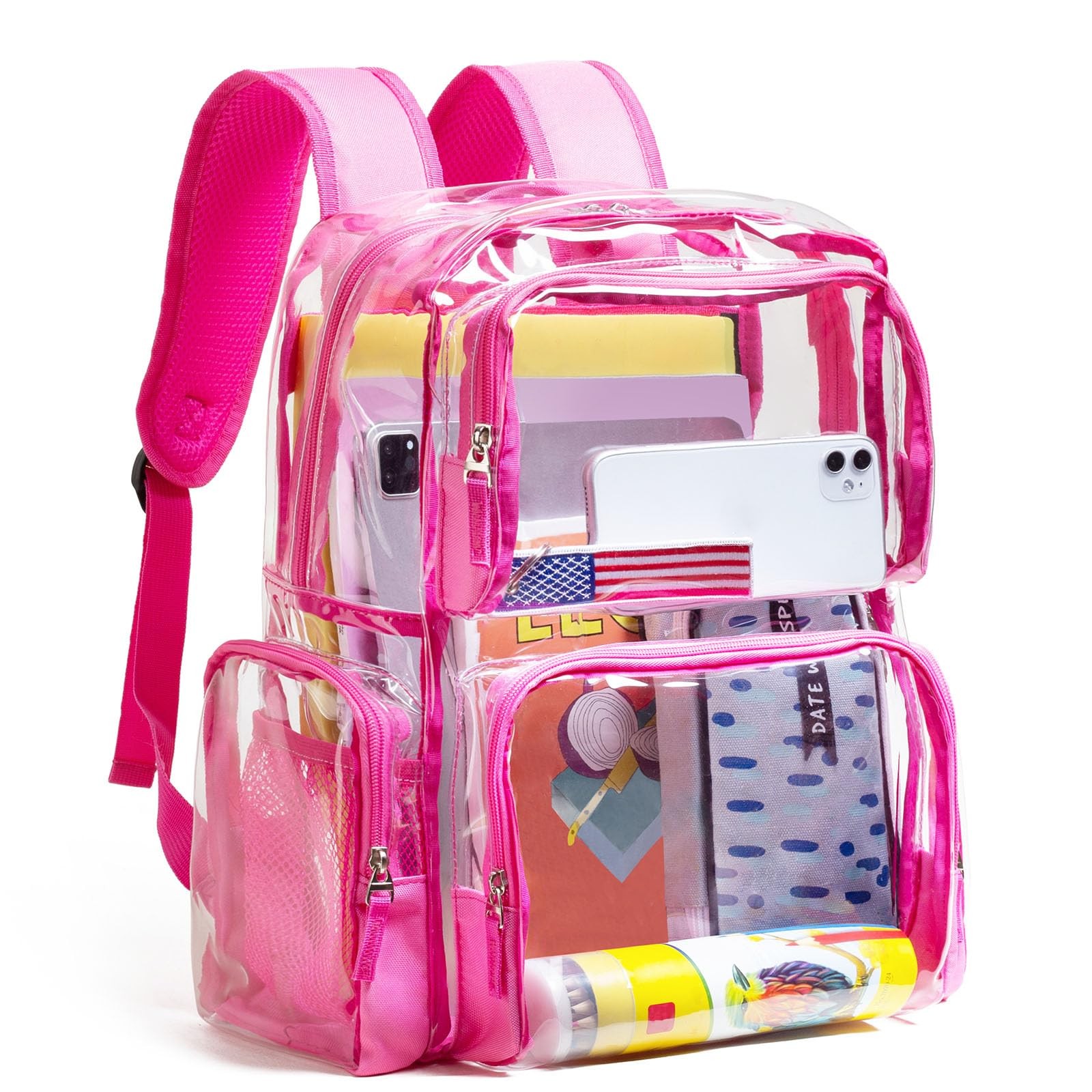 Clear Backpack 16×12.5×5.5 Inches Heavy Duty Transparent Bookbag