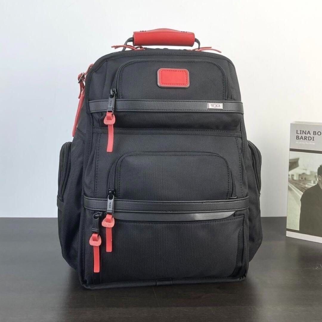 TUMI ALPHA3 Brief Pack 2603578 Red Black Men’s Backpack Nylon Leather outlet New