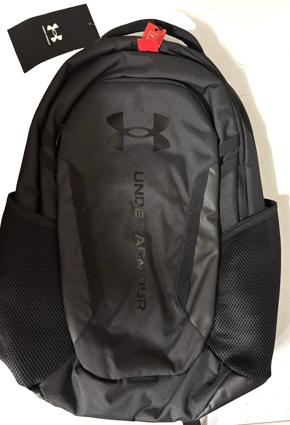 Under Armour Storm UNISEX Backpack, Black with Black Logo NEW WITH TAGS