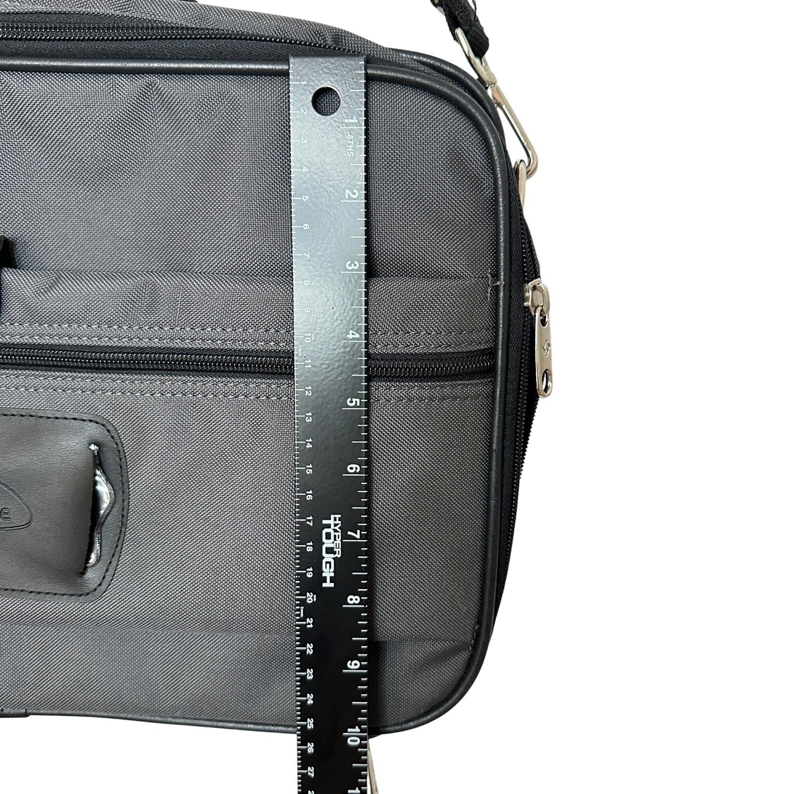 Samsonite Messenger Bag Charcoal Grey Ballistic Nylon Travel Briefcase
