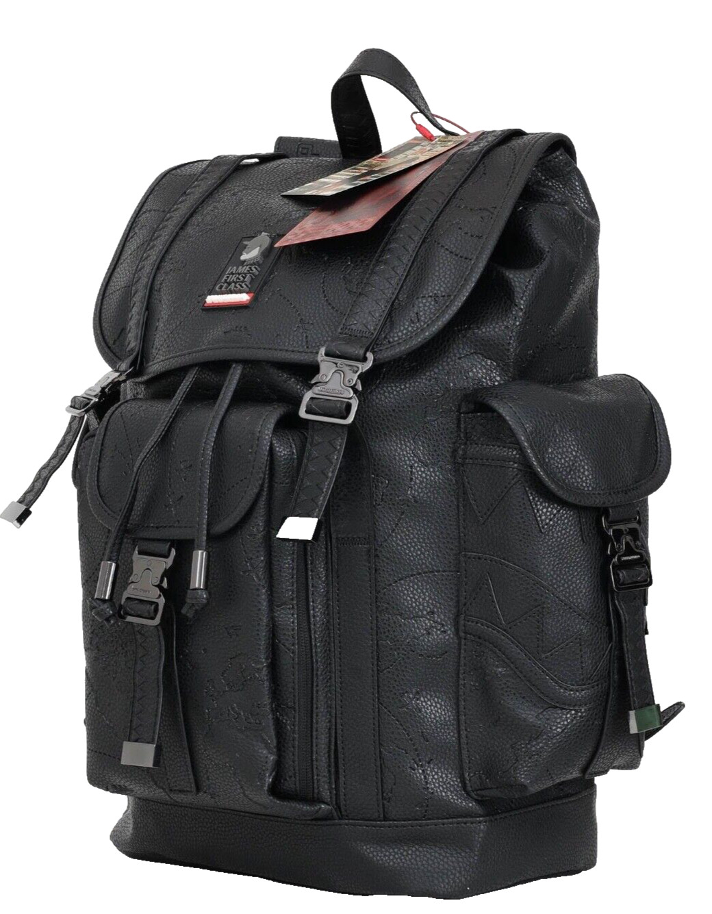 Sprayground Triple Black Backpack James First Class Monte Carlo Luxury Rare Bag