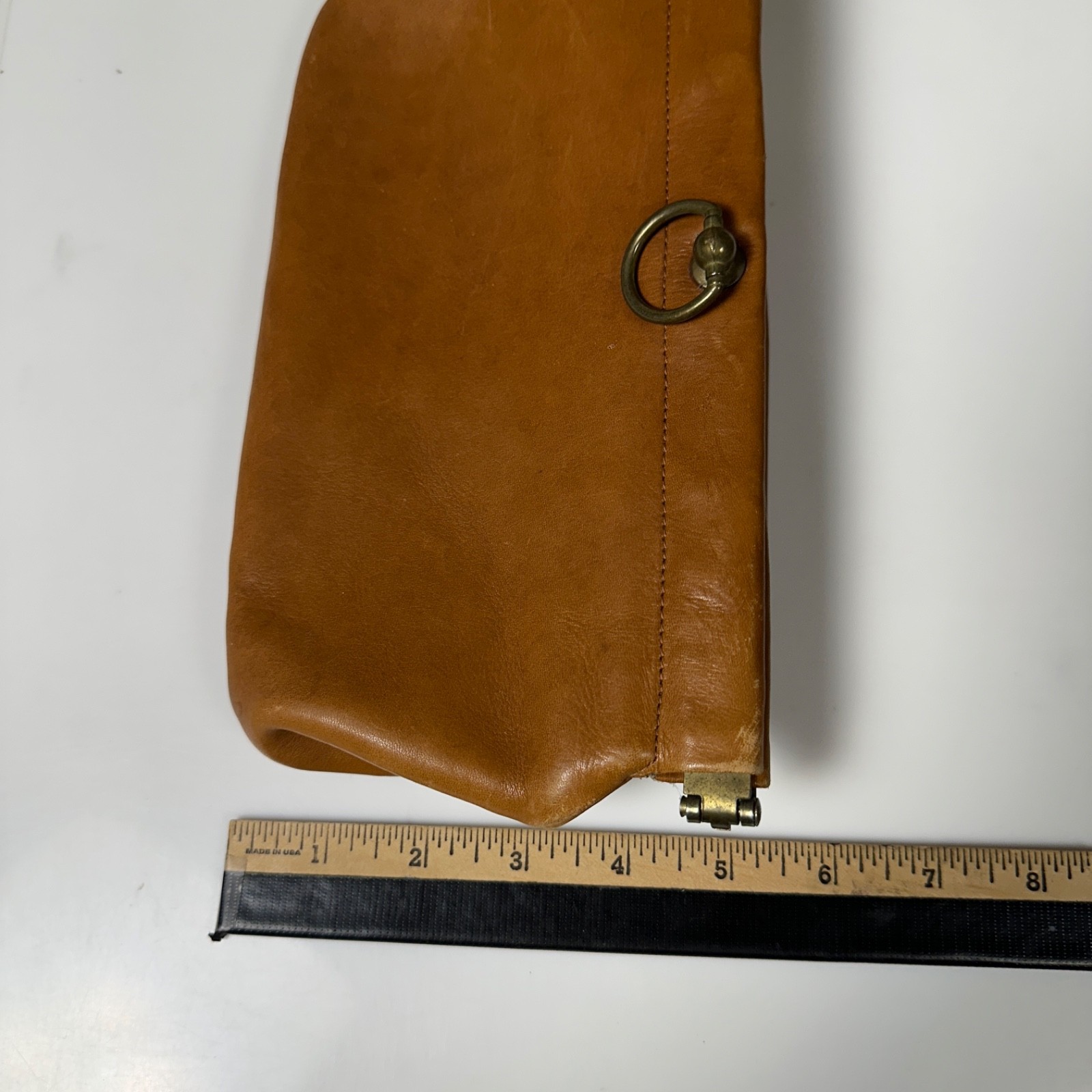 Leathersmith Dopp Kit Shaving Bag Bespoke Canada Vintage Leather Clamp Clasp Dr.