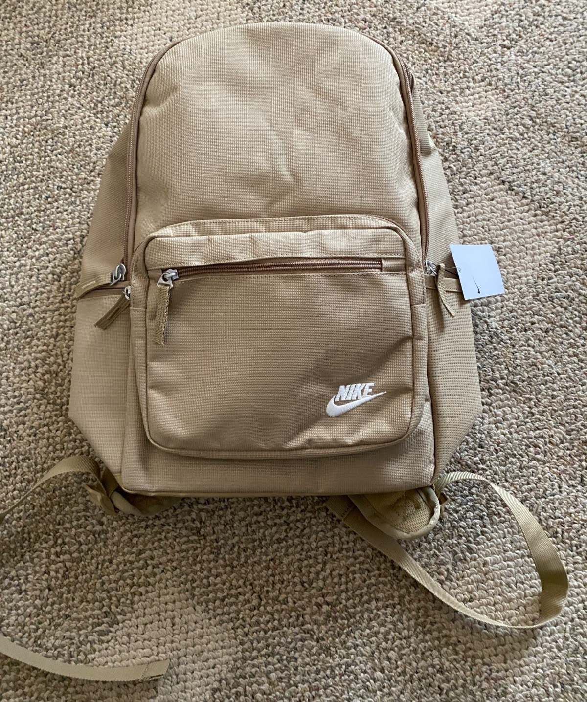 Nike Heritage Eugene Backpack Bag DB3300-297 Beige Khaki 18″ H x 12″ W x 6″ D