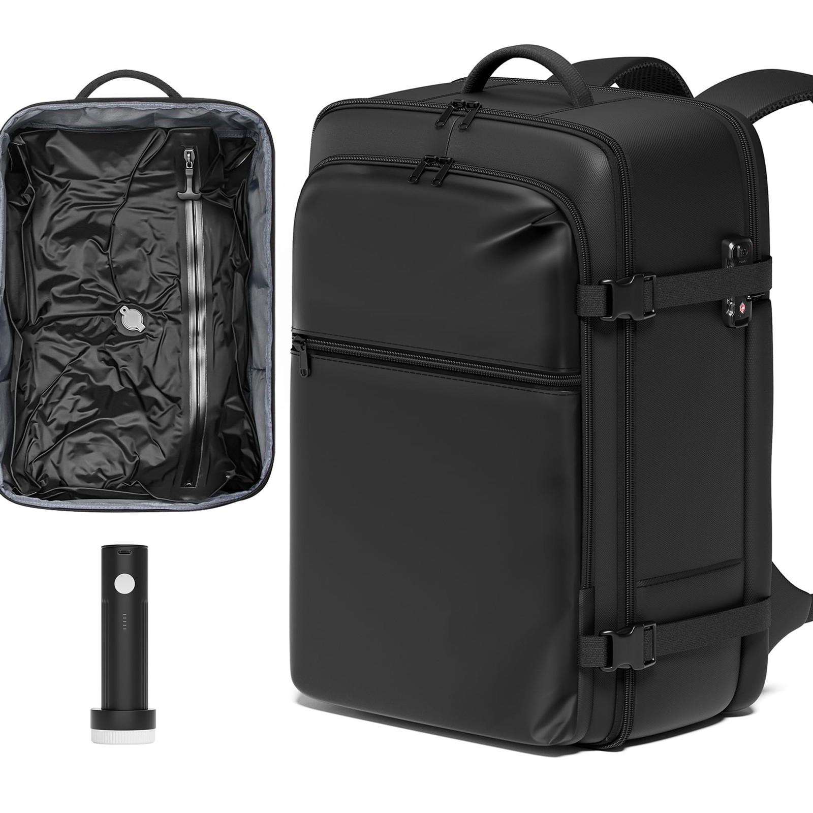 45L Travel Backpack with Portable Pump, Compression Seal Carry-On Luggage