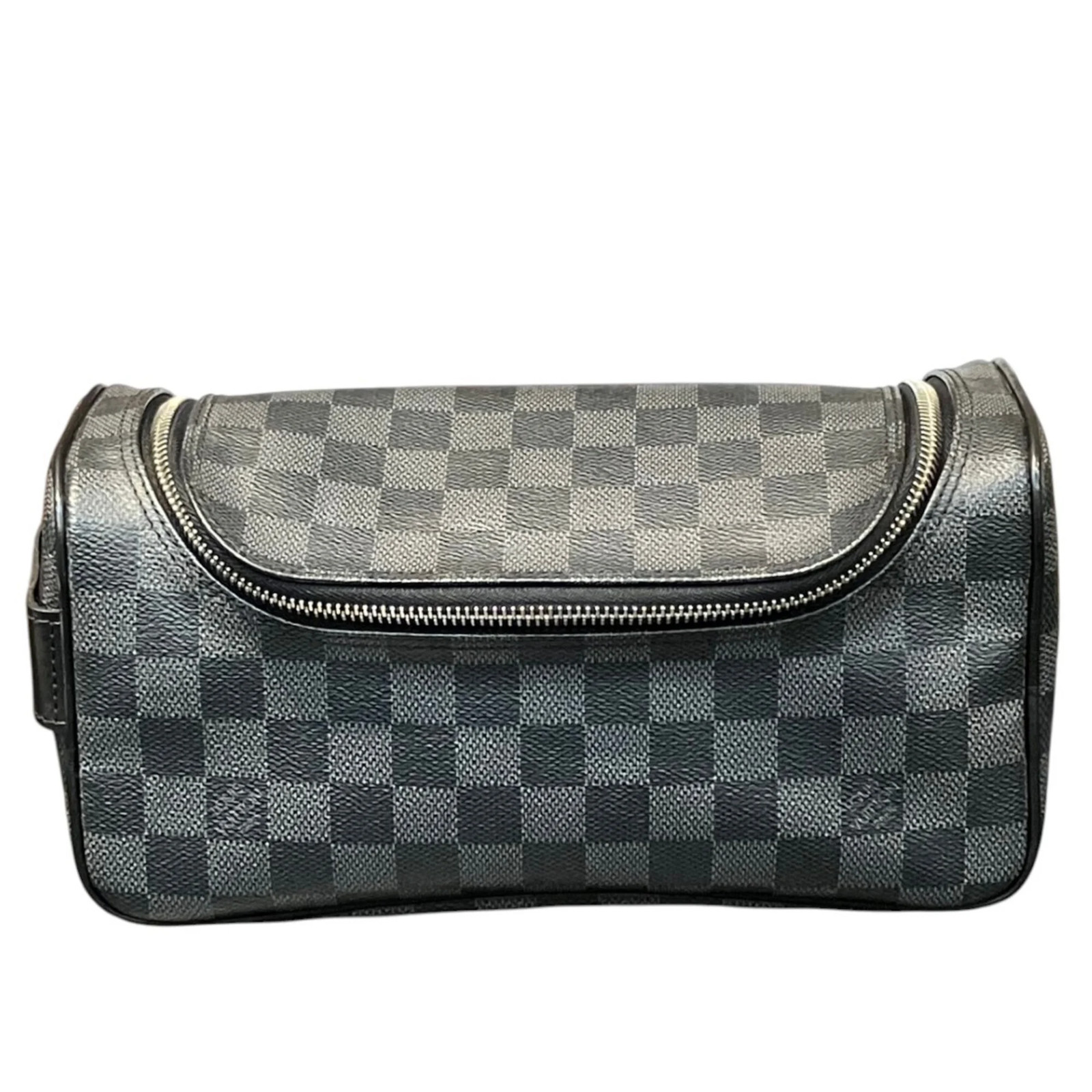 Louis Vuitton Toiletry Pouch Second Bag, Damier Graphite, Leather,… GZl1irwk