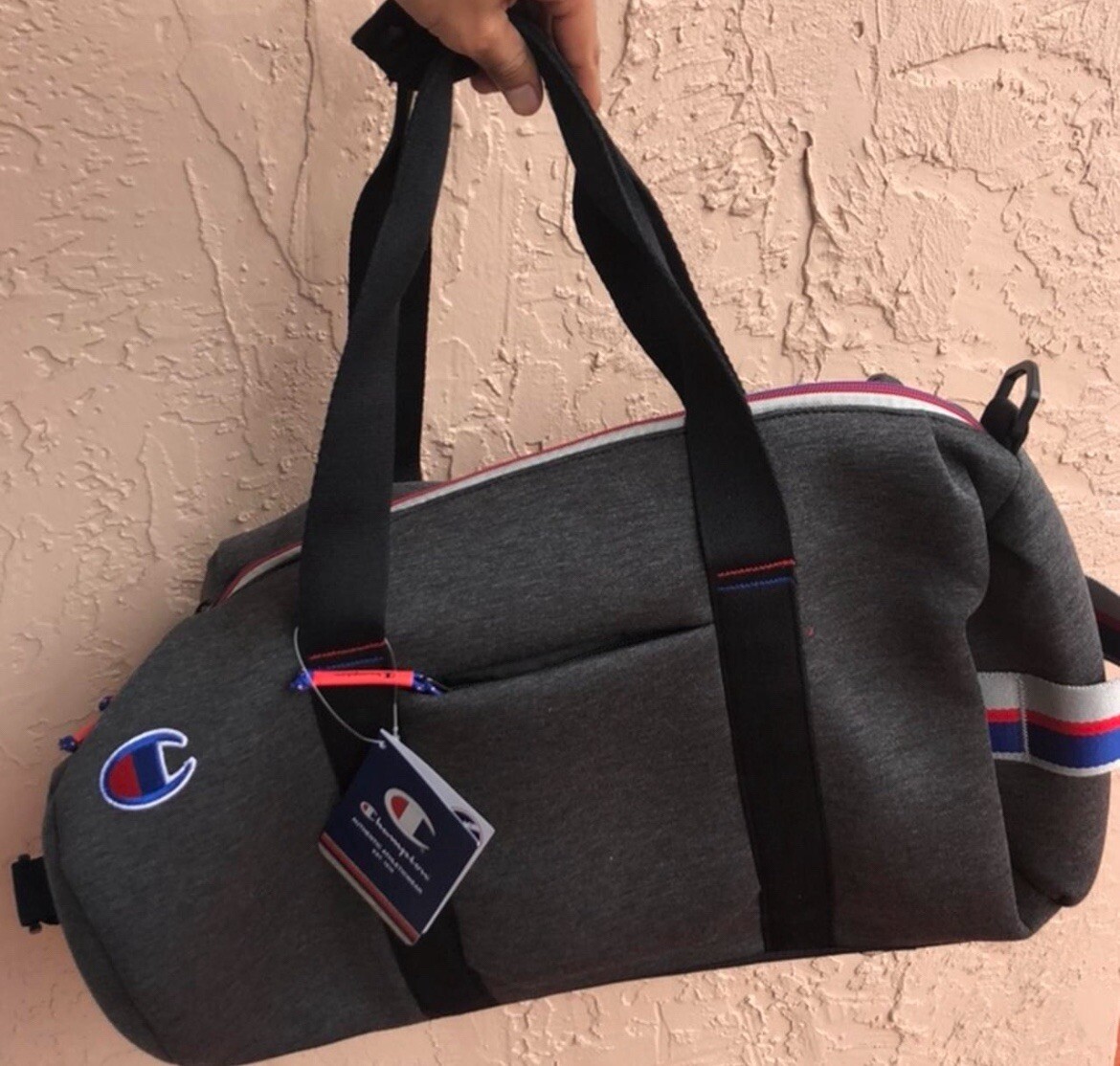 Brand New CHAMPION Attribute Reverse Weave Charcoal Gray Duffle Duffel Bag