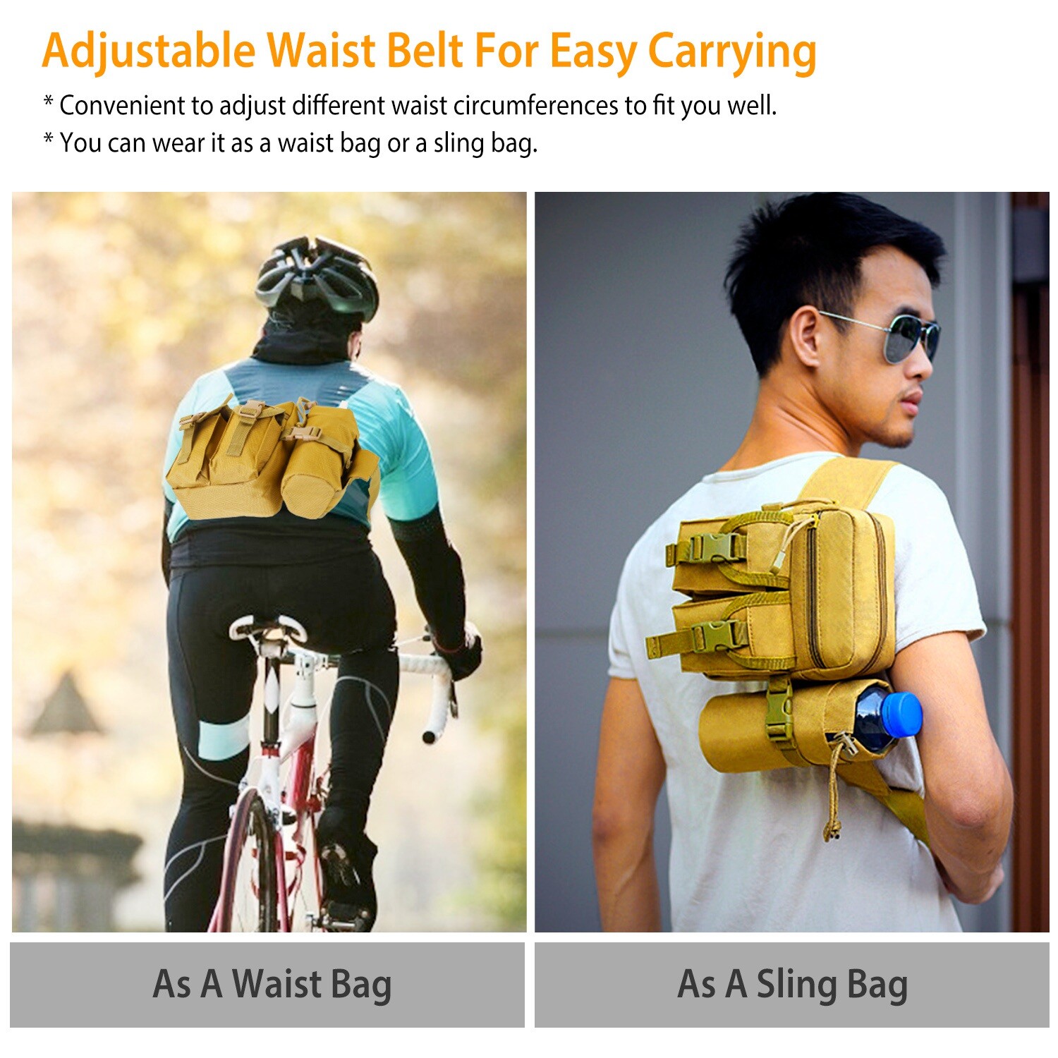 20L Outdoor Utility Tactical Waist Pack Pouch Military Camping Hiking Belt Bag