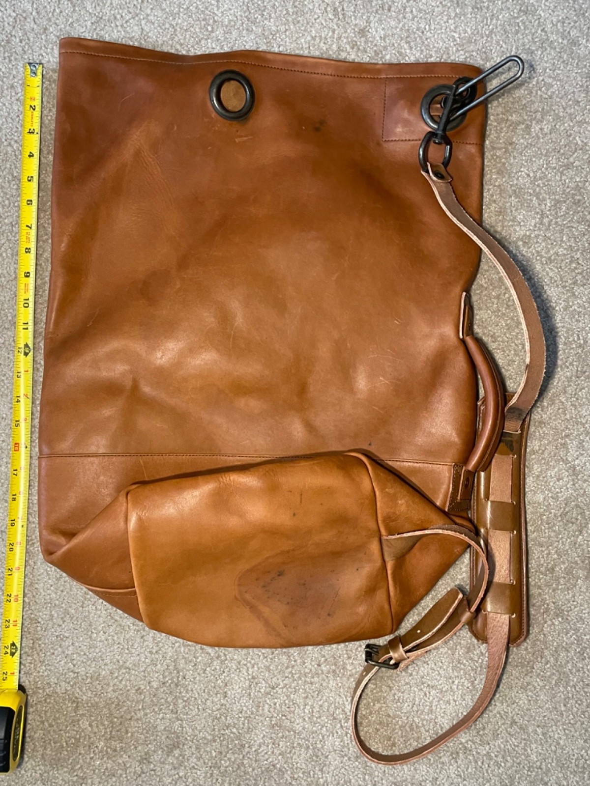 Men’s Whipping Post WP Standard Vintage Leather Duffle Bag Brown