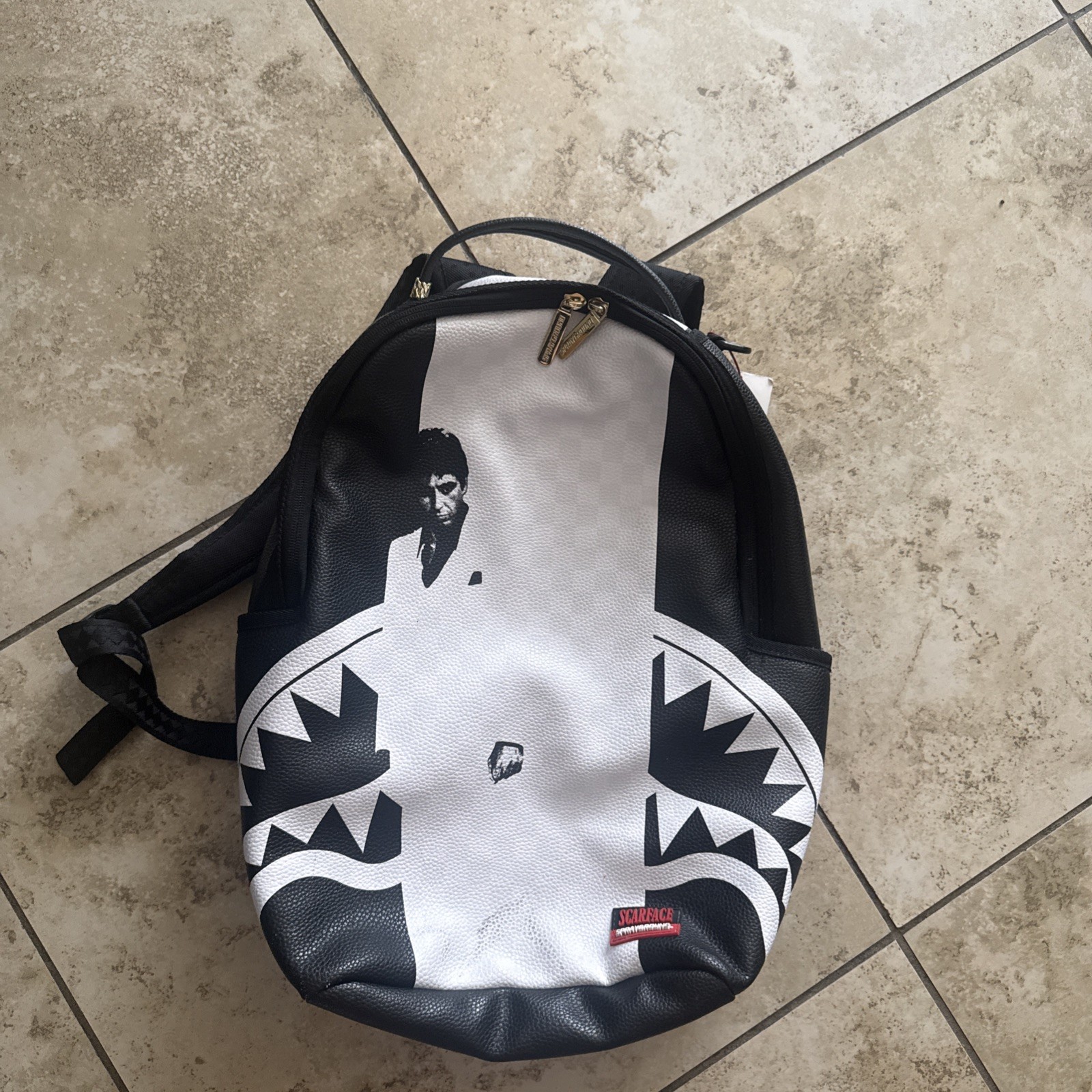 Sprayground Scarface “My Place” Black White Backpack