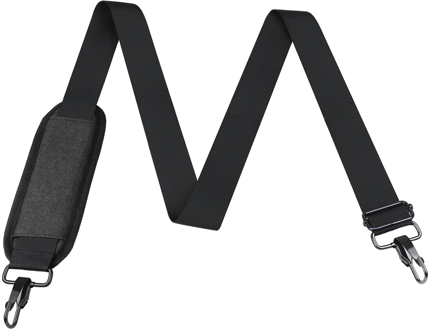 56 Inch Adjustable Shoulder Bag Strap Luggage Duffel Bag Strap with Metal Hook