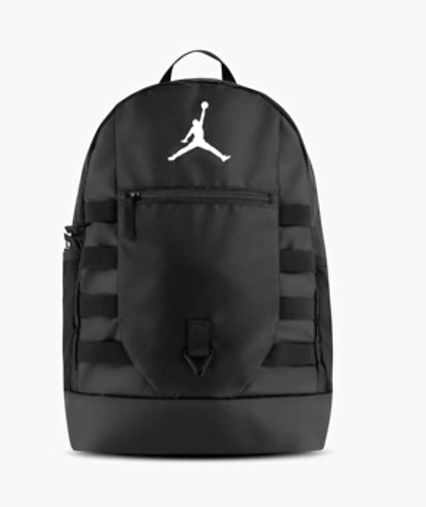 Jordan Jumpman Black Large Backpack Zip Padded Adjustable Straps Pockets