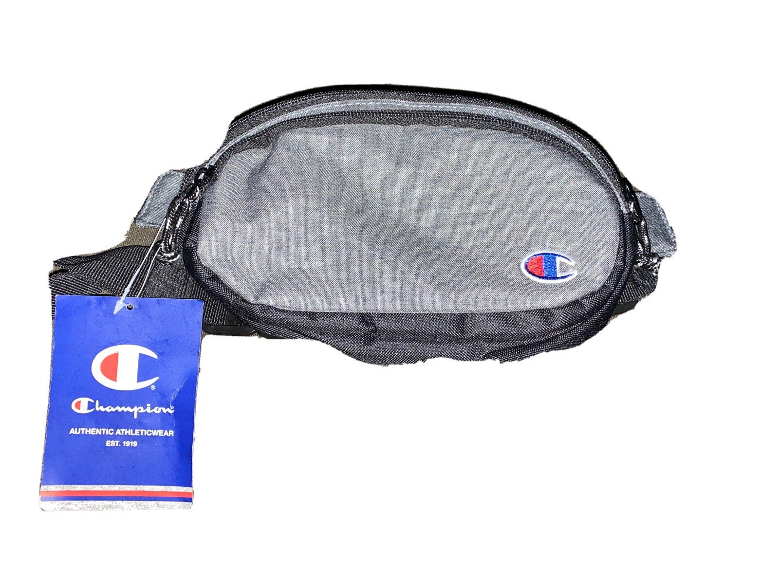 CHAMPION Forever Champ Signal Fanny Pack Gray/Black 2 Pocket Adjustable OSFM