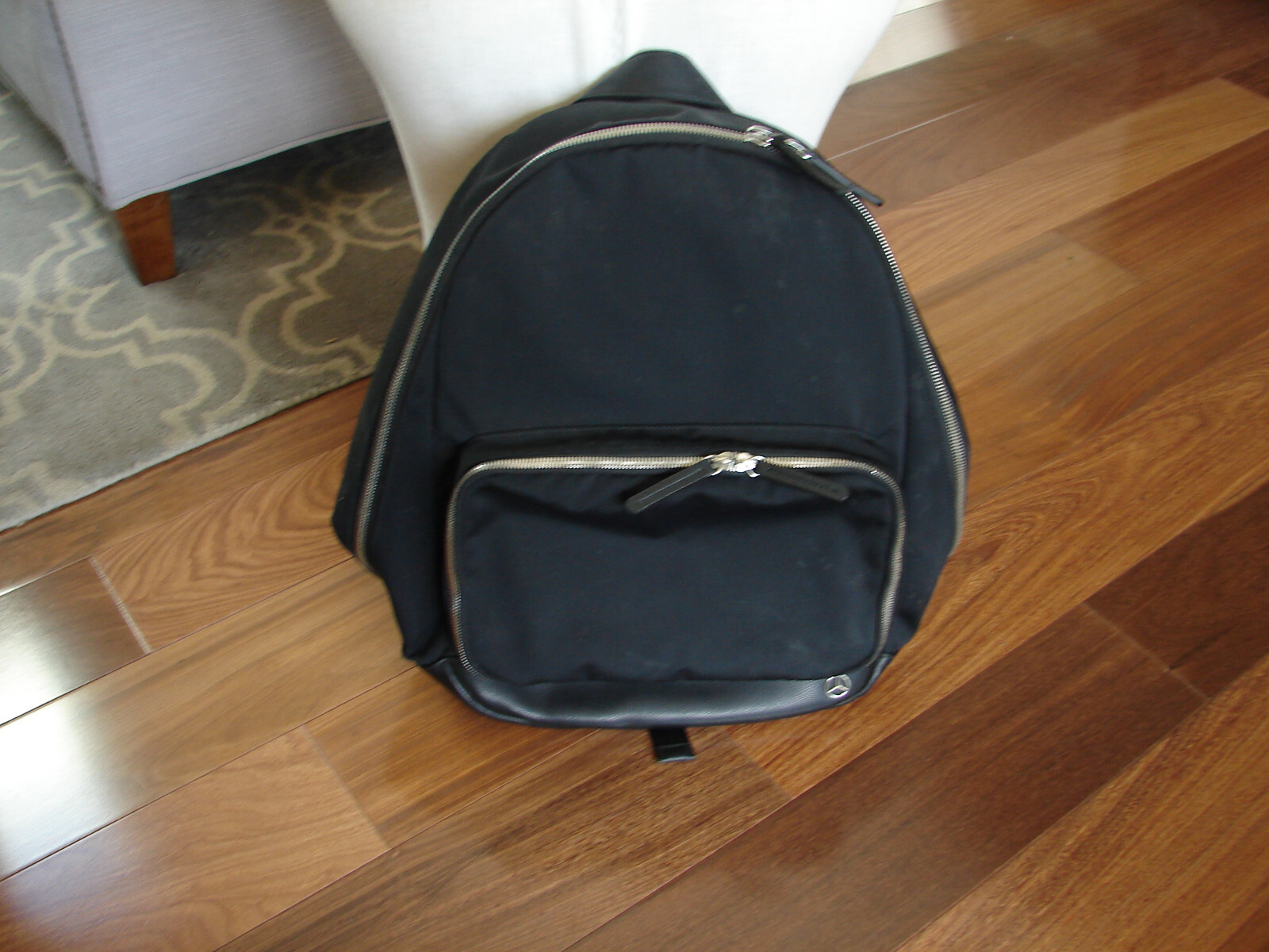 Mercedes Benz Backpack Black Leather Bottom