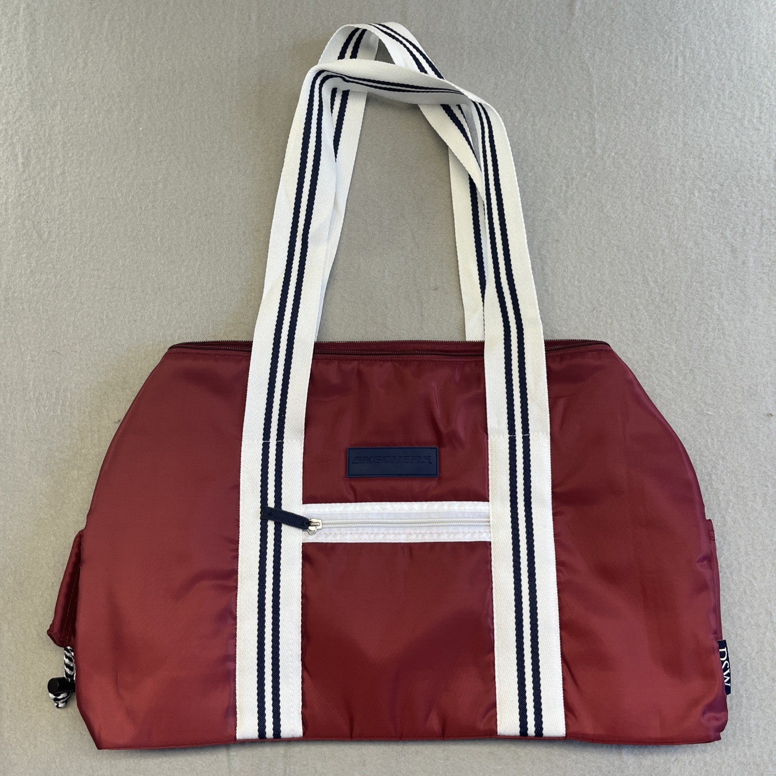 SKECHERS DUFFEL GYM BAG SHOULDER TRAVEL BAG BURGUNDY DSW