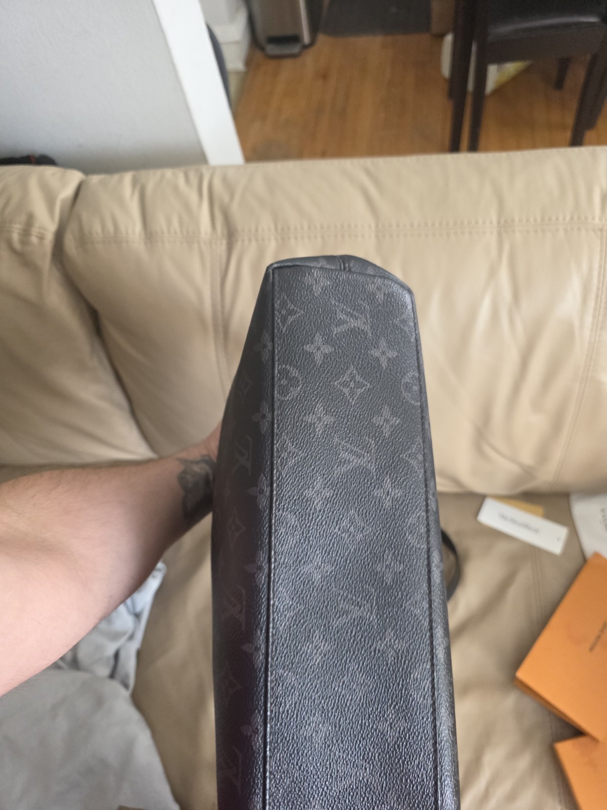 Louis Vuitton Black Monogram Explorer Anton With Detachable Strap & Receipt
