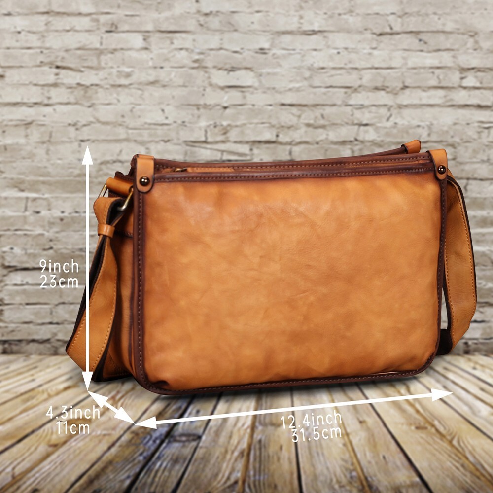 Genuine Leather Purses for Men Messenger Bag Crossbody Shoulder Bag Satchel