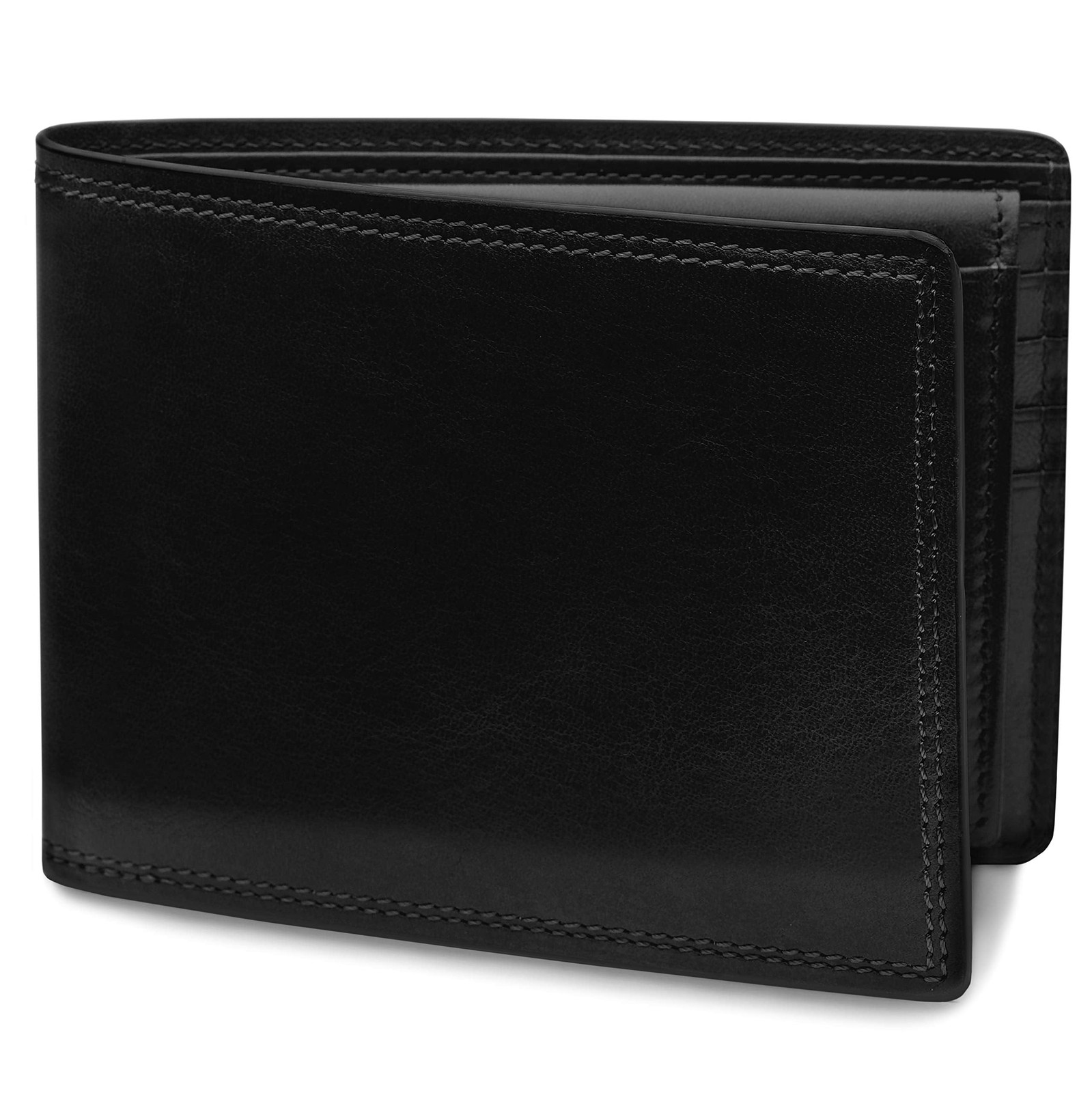 Bosca Men’s Wallet, Dolce Leather Credit Wallet with I.D. Passcase Black U5