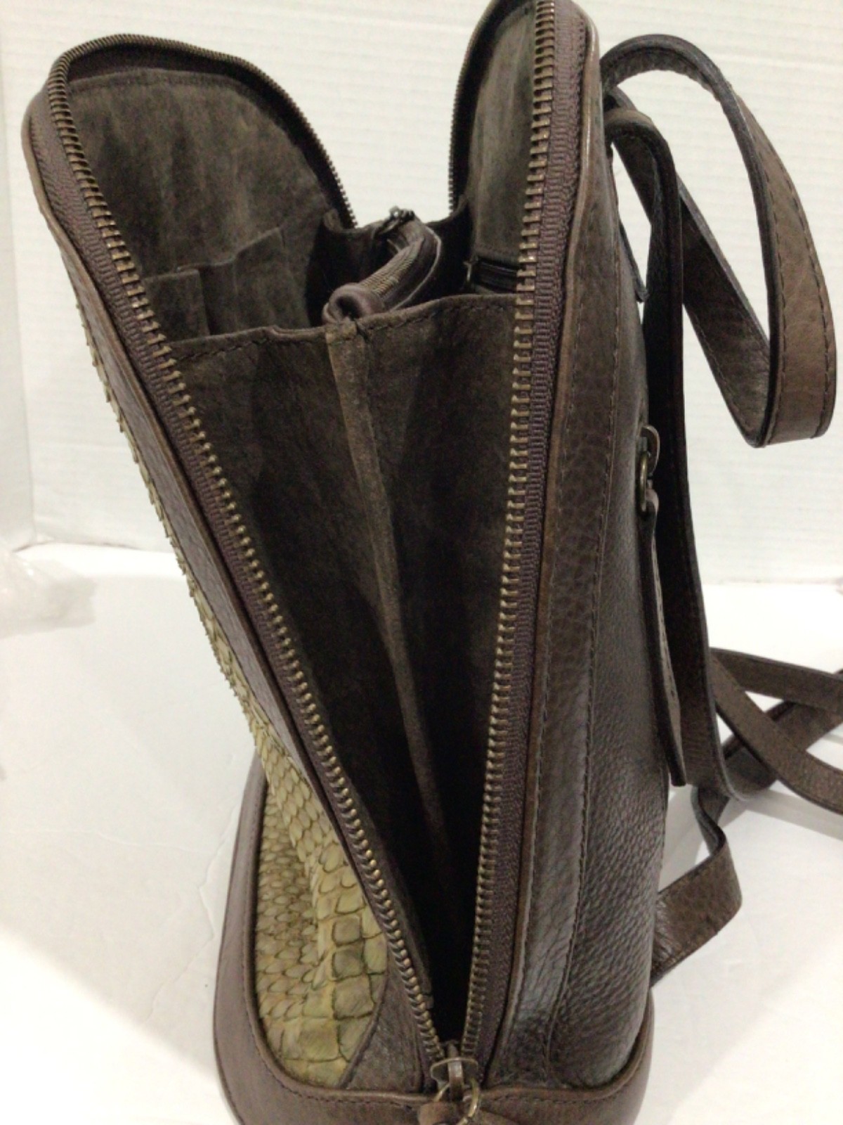 Animal Exotic Leather Backpack Snake Skin