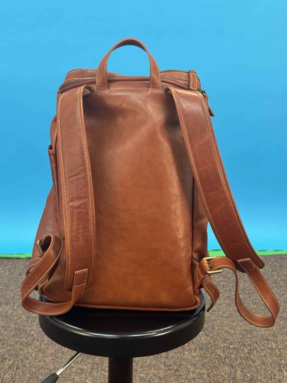 Lucchese Leather Backpack Brown – New