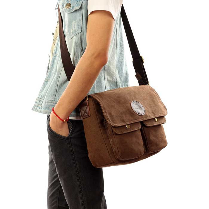 Vintage Men’s Canvas Messenger Shoulder Bag Crossbody School Book Bags Satchel
